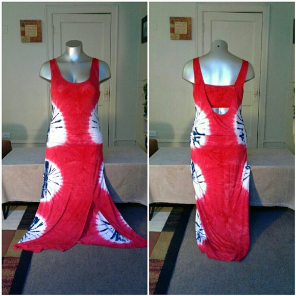 Dresses & Skirts - Venus Tie Dye Red Maxi Dress